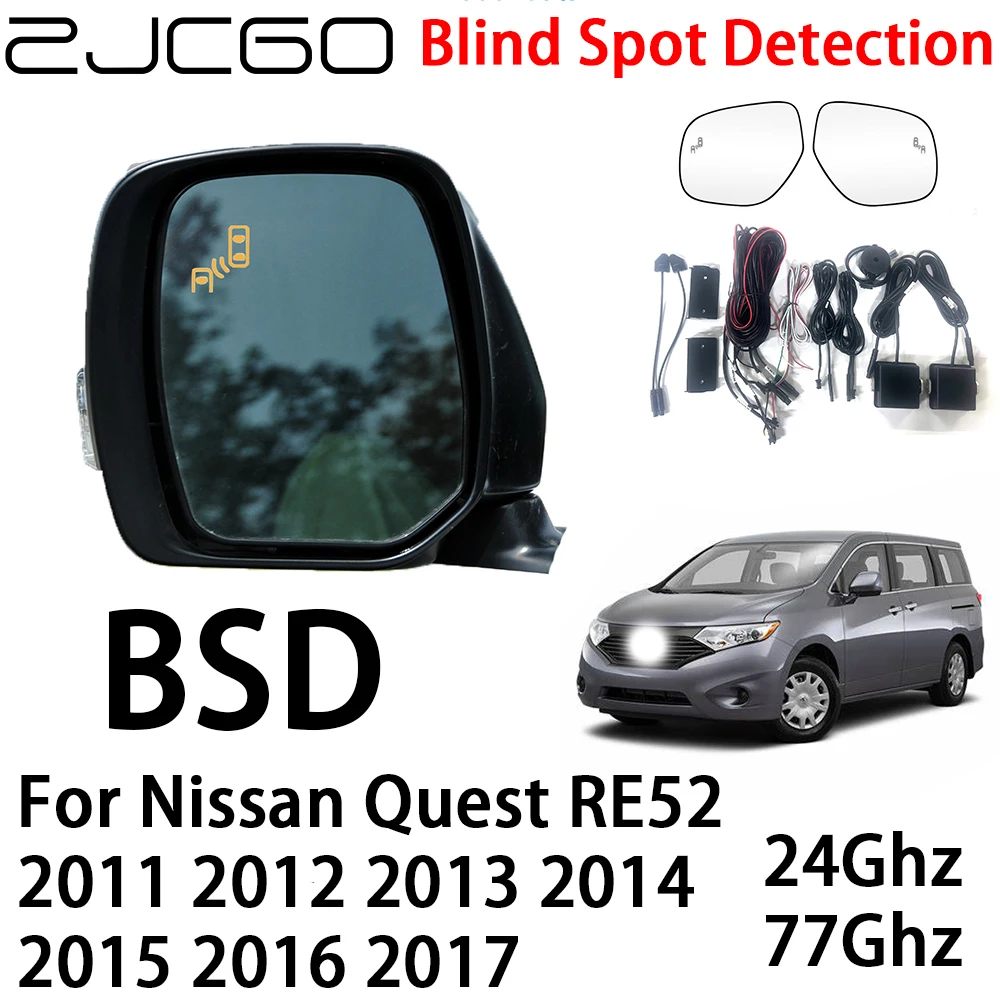 

ZJCGO Car BSD Radar Warning System Blind Spot Detection Safety Driving Alert for Nissan Quest RE52 2011~2017