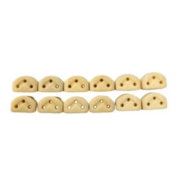 12 - Piece Guitar String Retainer Set with Triple - Cornered Chord Ties (Apricot)