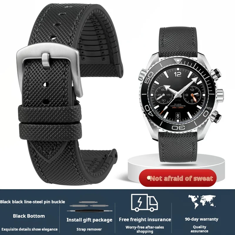 Vibrant Multi-Color Nylon Rubber Watch Strap Bracelet for Men - Available in Various Sizes