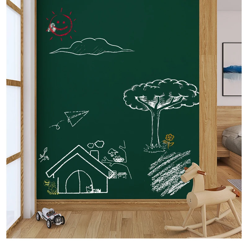 Erasable Whiteboard Blackboard Sticker PVC Teaching Wall Adhesive  Blackboard Whiteboard Graffiti Education Whiteboard Sticker