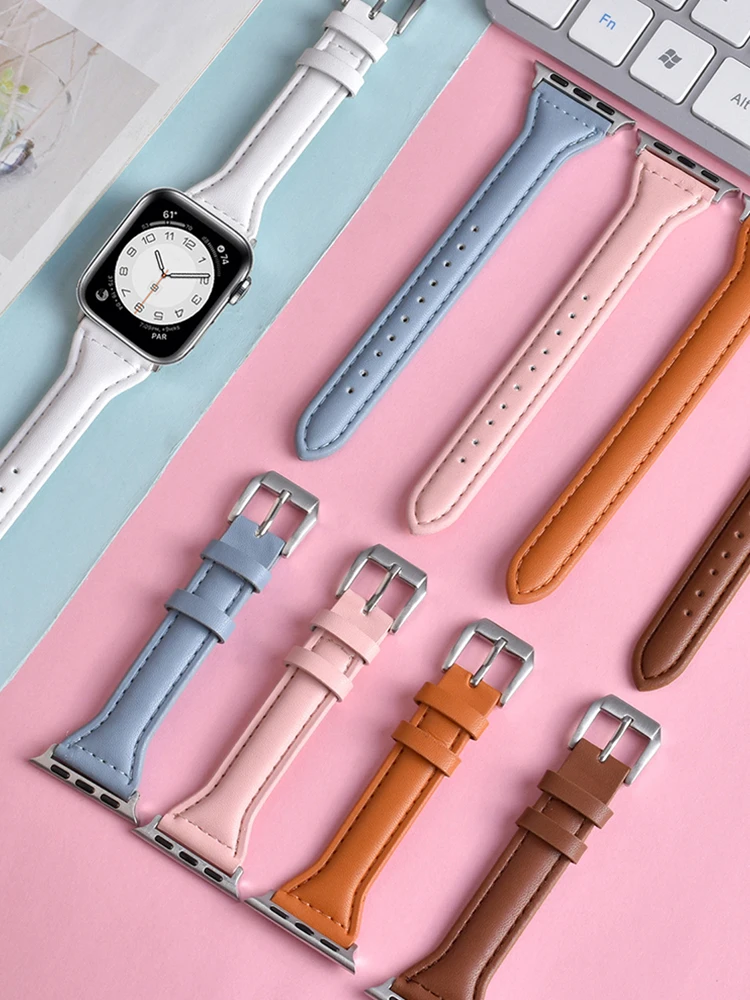 SlimstrapforApplewatchband44mm40mm38mm42mmultra49mmleather