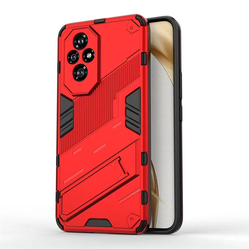 Shockproof TPU Protective Bumper Armor Phone Case with PC Stand Holder