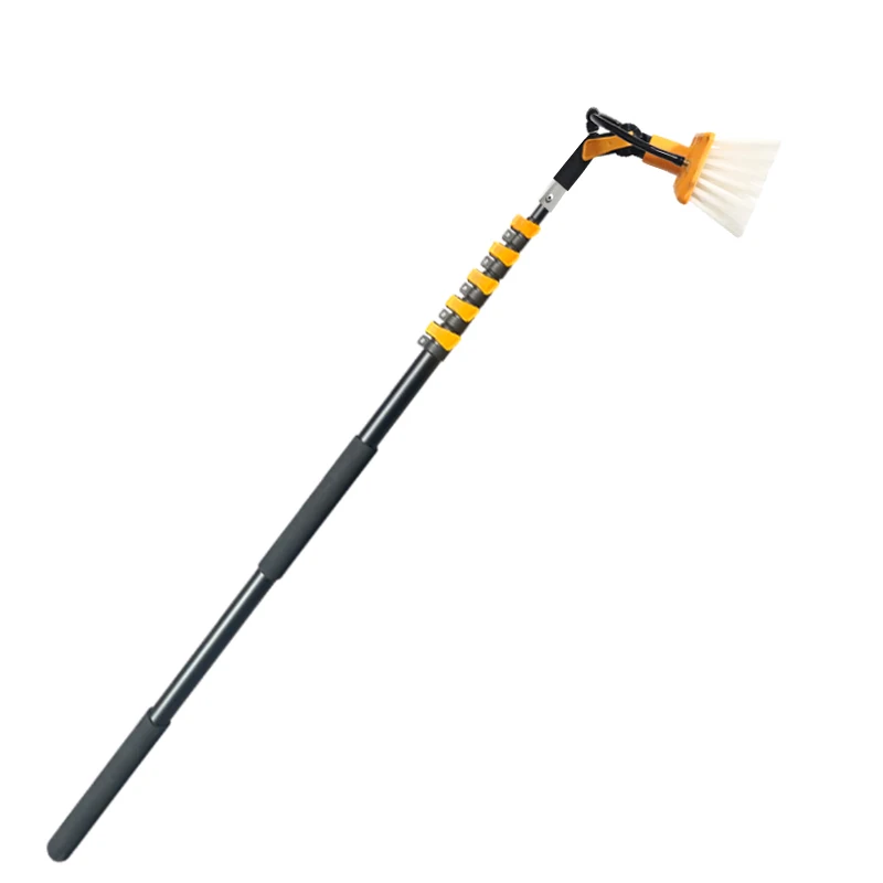 VEVOR Solar Panel Cleaning Brush and Pole 24 ft. Aluminum Window