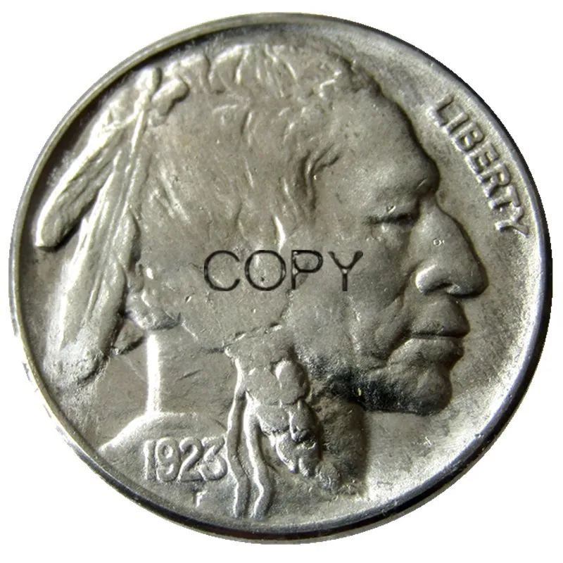 Us 1923 Buffalo Nickel Five Cents Copia Moneta Decorativa