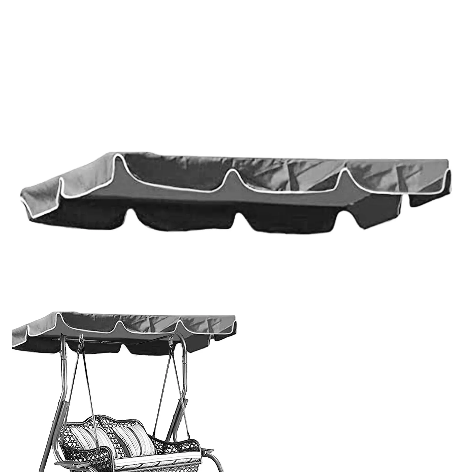 Swings Garden Courtyard Outdoor Swing Chair Hammock Canopy Summer Waterproof Roof Canopy Replacement Swing Chair Awning Swing Cover