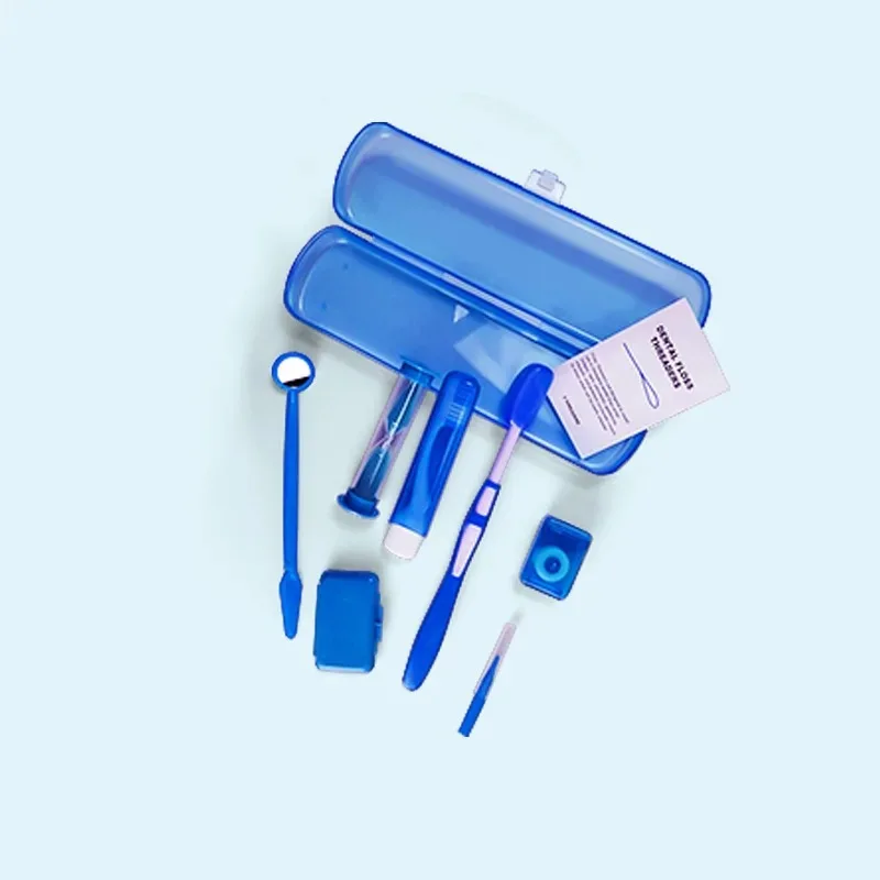 1Set Orthodontic Care Kit Teeth Whitening Tooth Brush Interdental Brush Dental Flosser Oral Dentist Tools