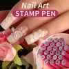 26pcs Nail Art Stamp Pen Set Floral Butterfly Pattern Nail Graffiti Pen Flower Painting Drawing Brush Stamp Pen Manicure Tools 3