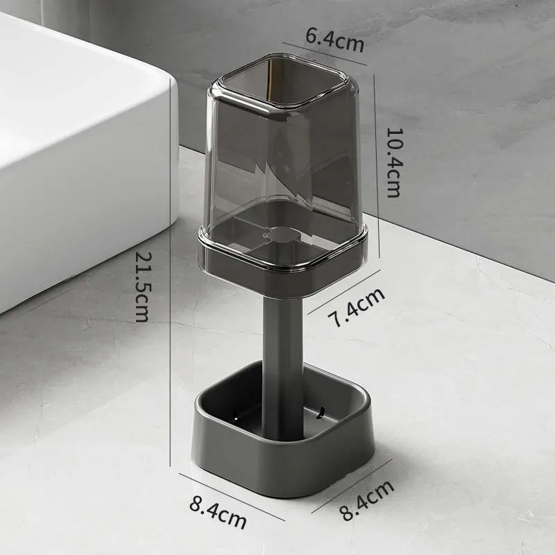 Minimalist Toothbrush Holder Set Compact Storage Organizer with Gargle Cup, Bathroom Tumbler, and Rack Space-Saving Bathroom 4