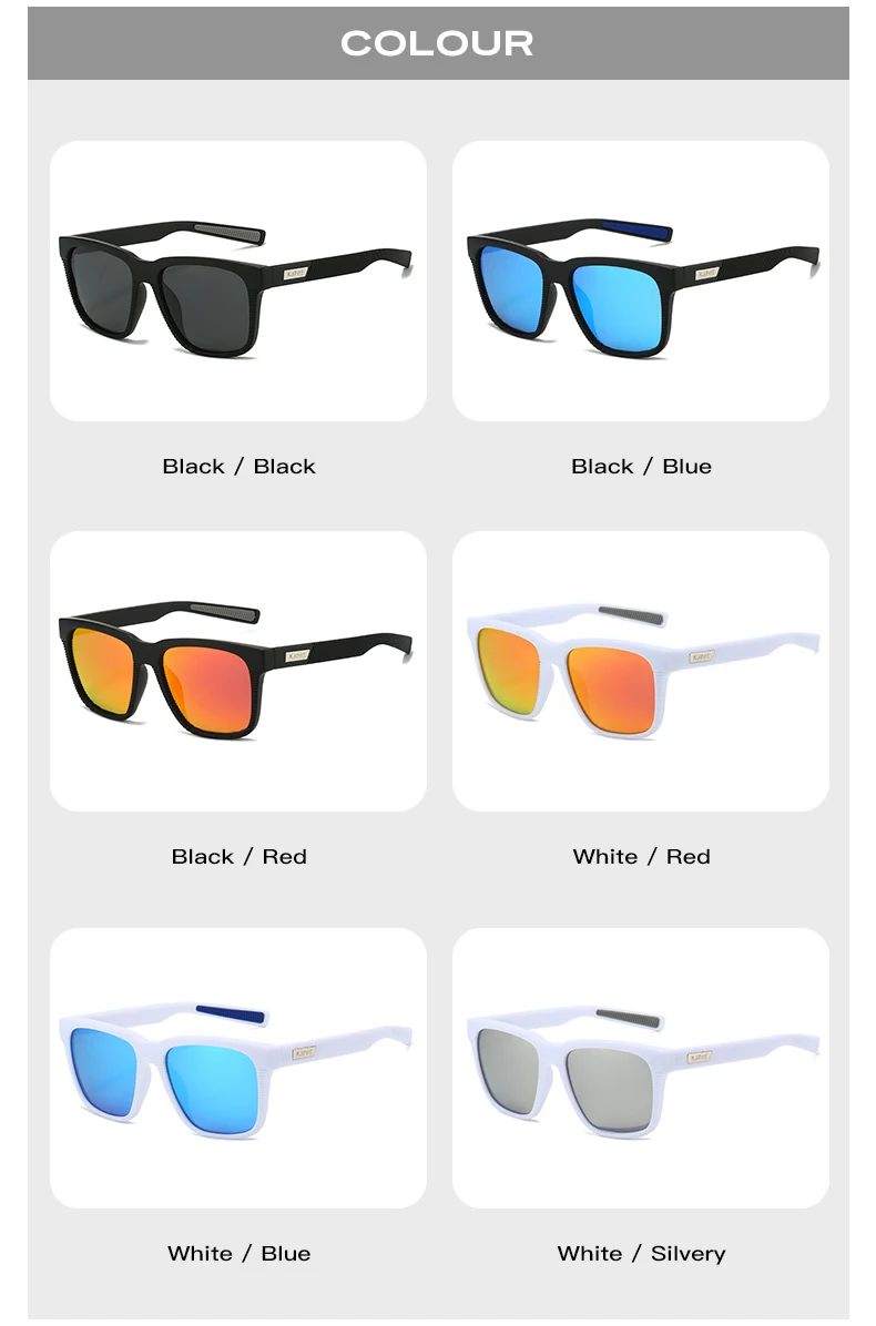 Karos Polarisierte Sonnenbrille für Herren, Angelbrille für Outdoor-Sportarten, Radfahren, Wandern, Laufen, Fahren, UV400-Schutz, Modell YZ2013 – Detail 10