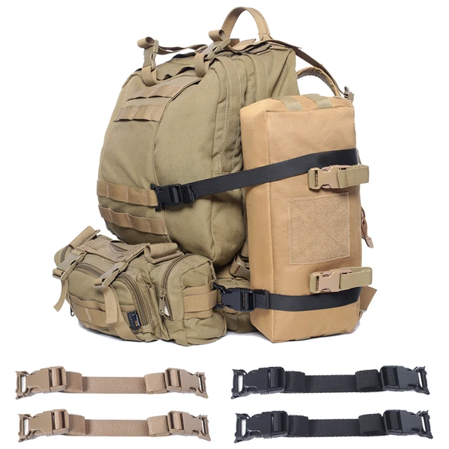 2pcs Molle System Webbing Straps Tactical Backpack Vest Adapter Belts  Outdoor Sports Hiking Hunting Bags Fastening