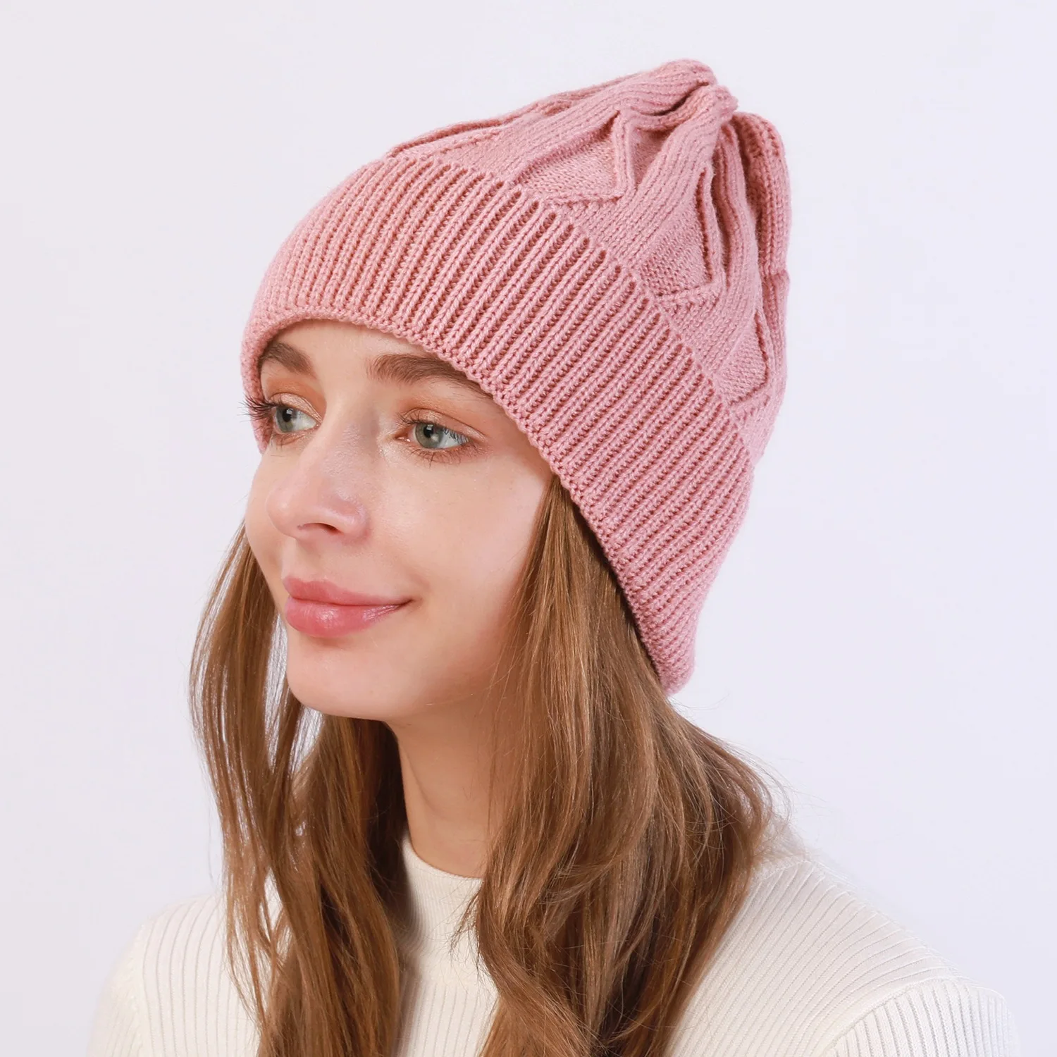 Mode Coole Frauen Männer Herbst Winter Warme Beanie Hut Dame Einfarbig Weiblich Männlich Gestrickte Hut Kappe Für Frauen Männer – Detail 10