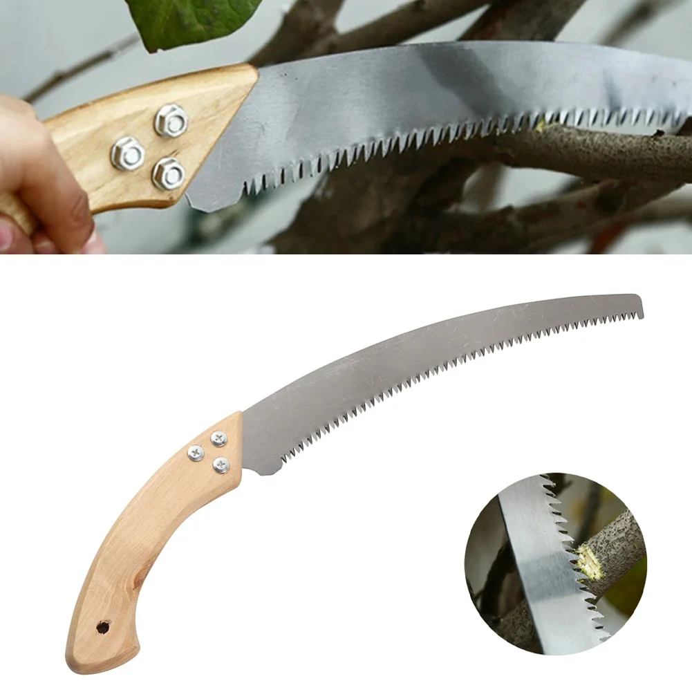 

1pc 350mm Handheld Hand Saw Blade Pruning Saw 3 Cutting Edges Tree Trimmer For Saw Branches Trim Coarse-toothed Hand Tools