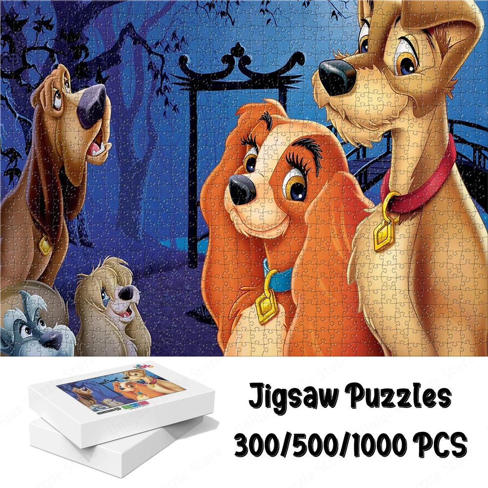 Disney Lady and The Tramp Friends Puzzle Classic Character Collection Games and Puzzles Fun Cartoon Large Puzzle Game Toys Gift гермомешок tramp