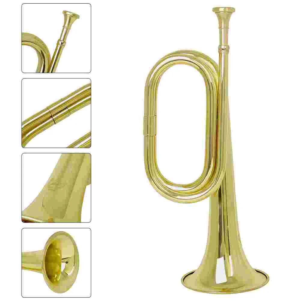 

Musical Horn Wind Instrument Beginner Bugle Mini Trumpet Copper Brass for Orchestra