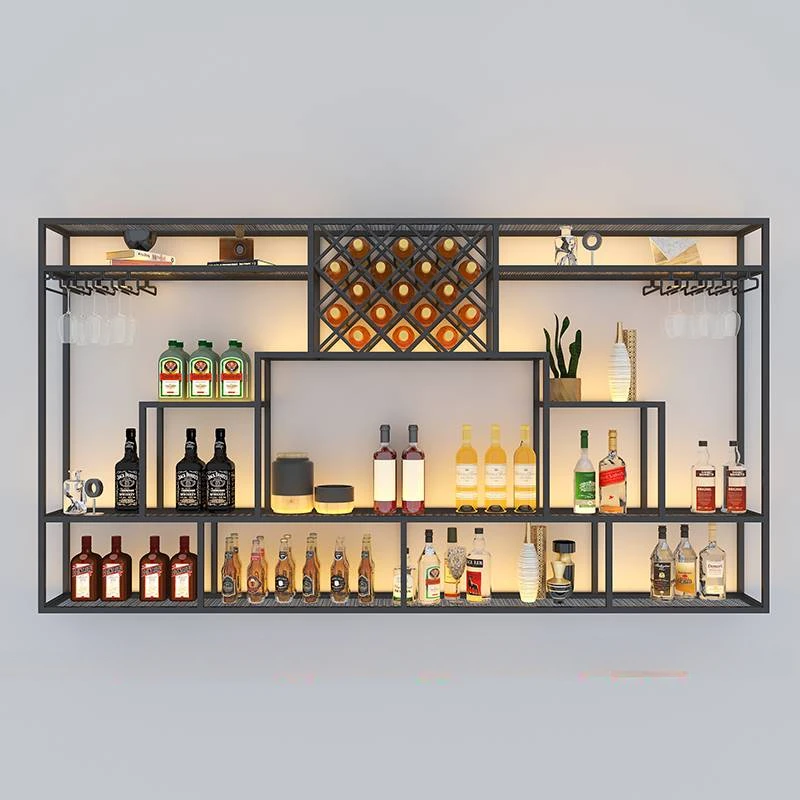 Designer Bar Cabinet Kitchen Storage Portaspezie Vetrina Di Lusso Espositore Per Caffè Reception Stojak Na Wino Bar Equipment