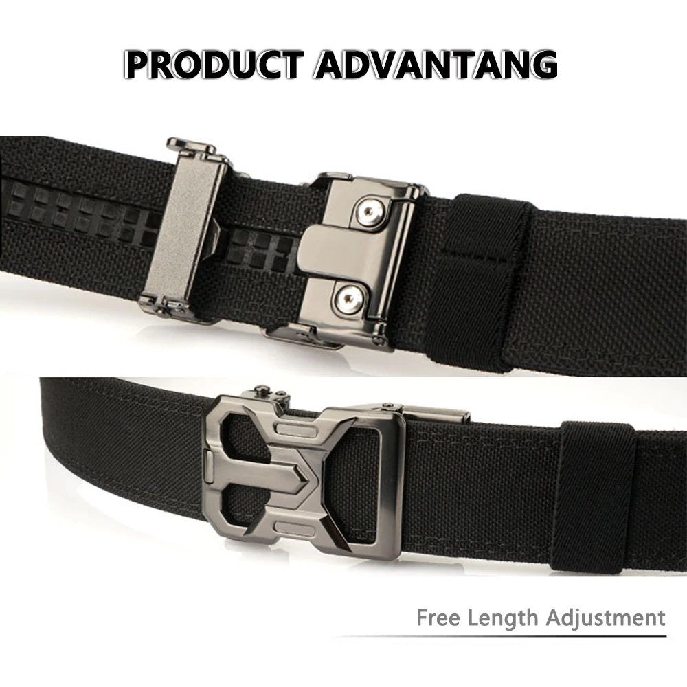 ALPTACTICS EDC Nylon-Ratschengürtel, breiter, doppellagig verstärkter Automatikgürtel mit Schnellverschluss für Training, Pistolenholster, Herren, Outdoor – Detail 7