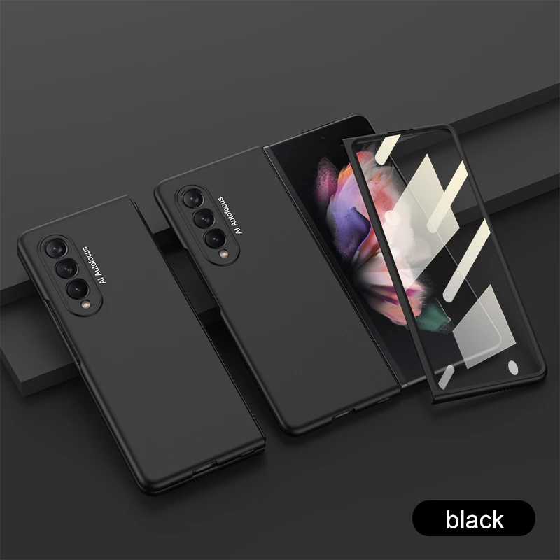 Luxury Plating Screen Glass Case with Camera Protection - Hard Plastic Cover