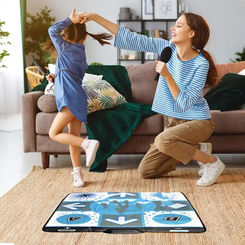 Kids Dance Mat Dance Floor Mat Electronics Pad With Four-Way Touchpad Portable Game Blanket Dancing Challenge Rug For Workers