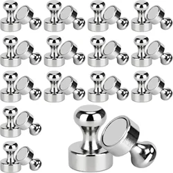 Ultra-Strong Neodymium Refrigerator & Whiteboard Magnets - Durable and Powerful - 10pcs (Silver)