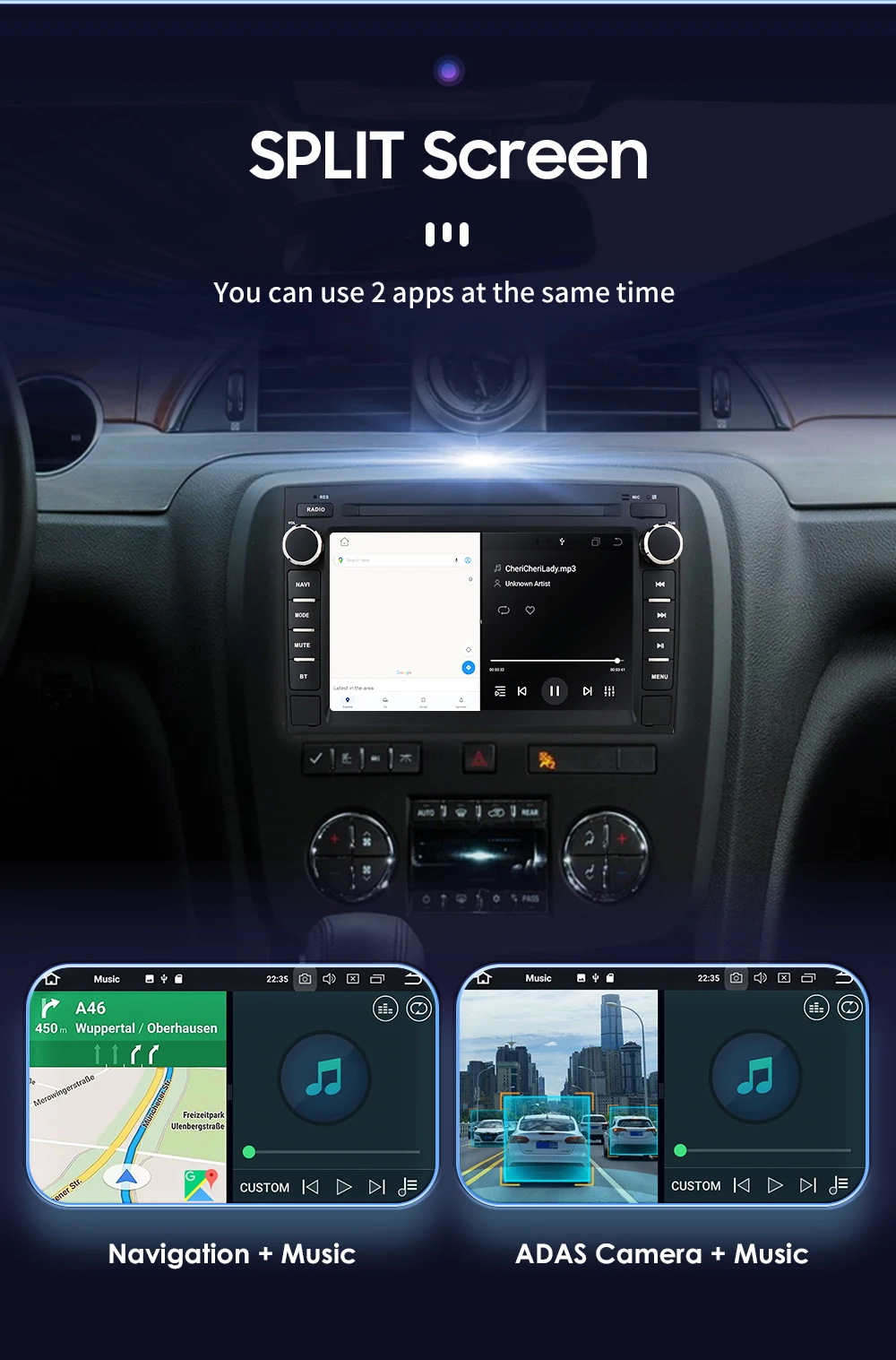 Hizpo 2Din Android 14 Car Multimedia Player Radio for GMC Chevrolet Chevy Yukon Tahoe Suburban Sierra Acadia Automotivo GPS Navi