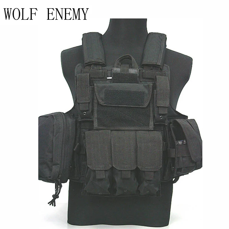 

Tactical Molle CIRAS Vest Body Armor Military Plate Carrier Chest Rig with Mag Pouch Utility Magazine Bag Hunting Airsoft Vest