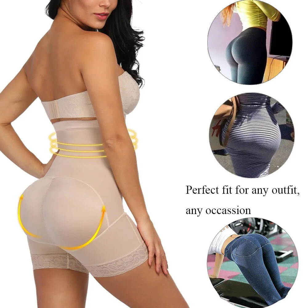 Breasted Lace Butt Lifter High Waist Trainer Body Shapewear Women Fajas Slimming Underwear with Tummy Control Panties