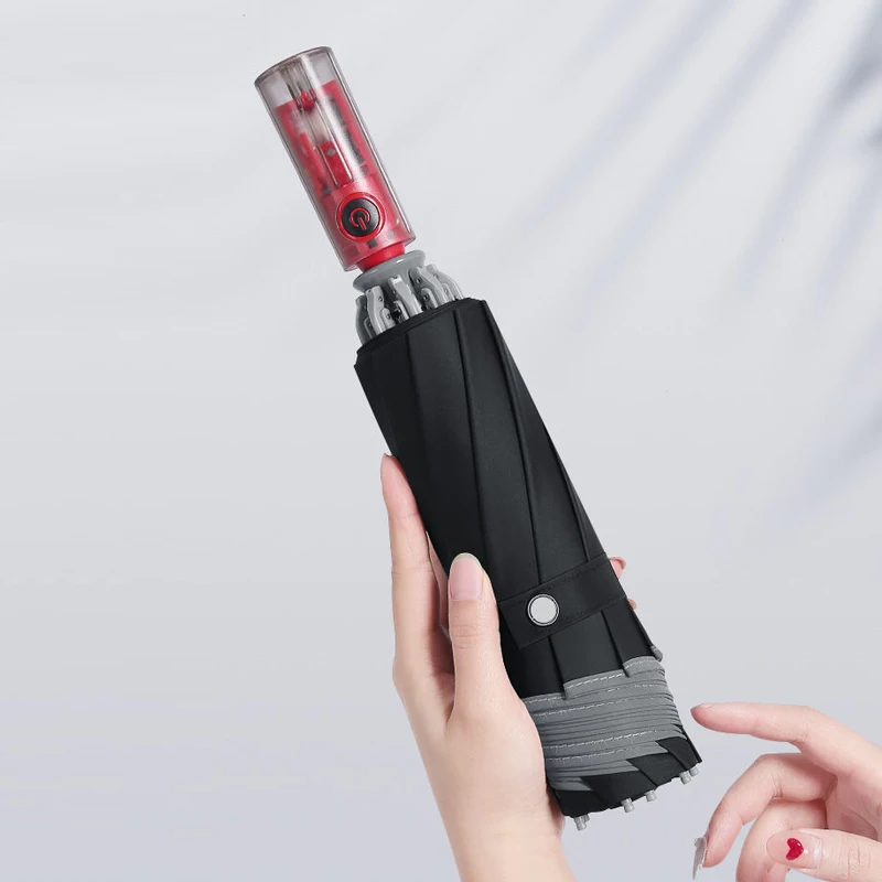 Men's Women's Oversized Fully Automatic Folding Shrinking Windproof Umbrella, Portable Umbrellas, Essential Business Travel, 1Pc