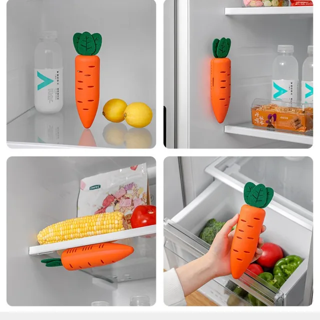 Hűtőszekrény Dezodor Doboz Otthoni Frissítő Légfrissítő Sárgarépa Alakú Mini Tisztító Fiókhoz - Image 4