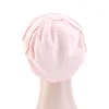 Women Stretch Beanie Chemo Cotton Hair Turban Hat Double-layer Soft Satin Lining Crinkled Hijab Inner Hijab Caps 6