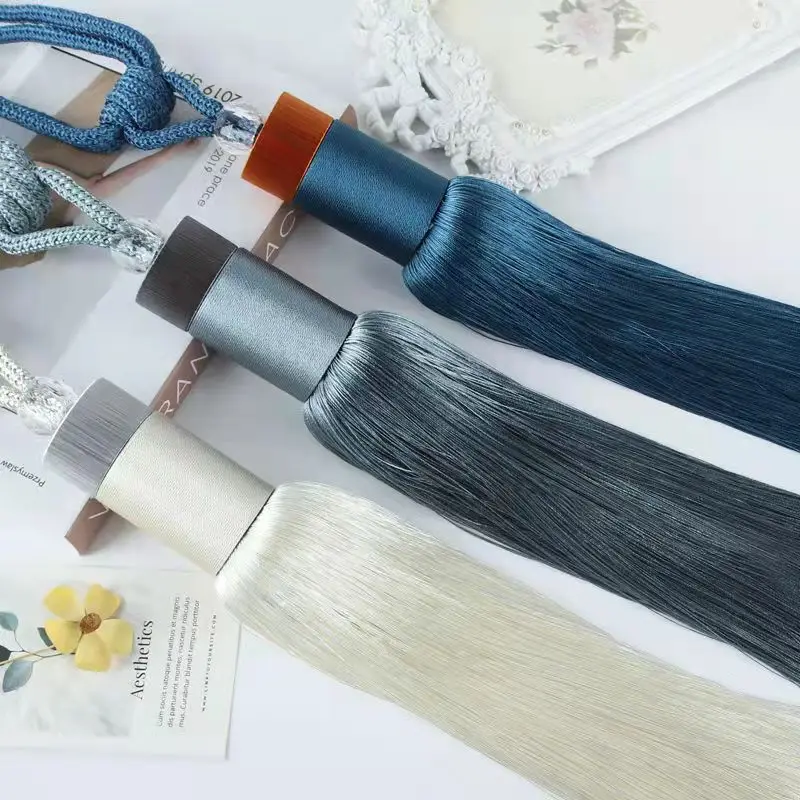 

2Pcs Curtain Tieback High Quality Hanging Ball Curtain Hook Bandage Lashing Lobbing Strap Tassel Tieback Buckle Home Decoration