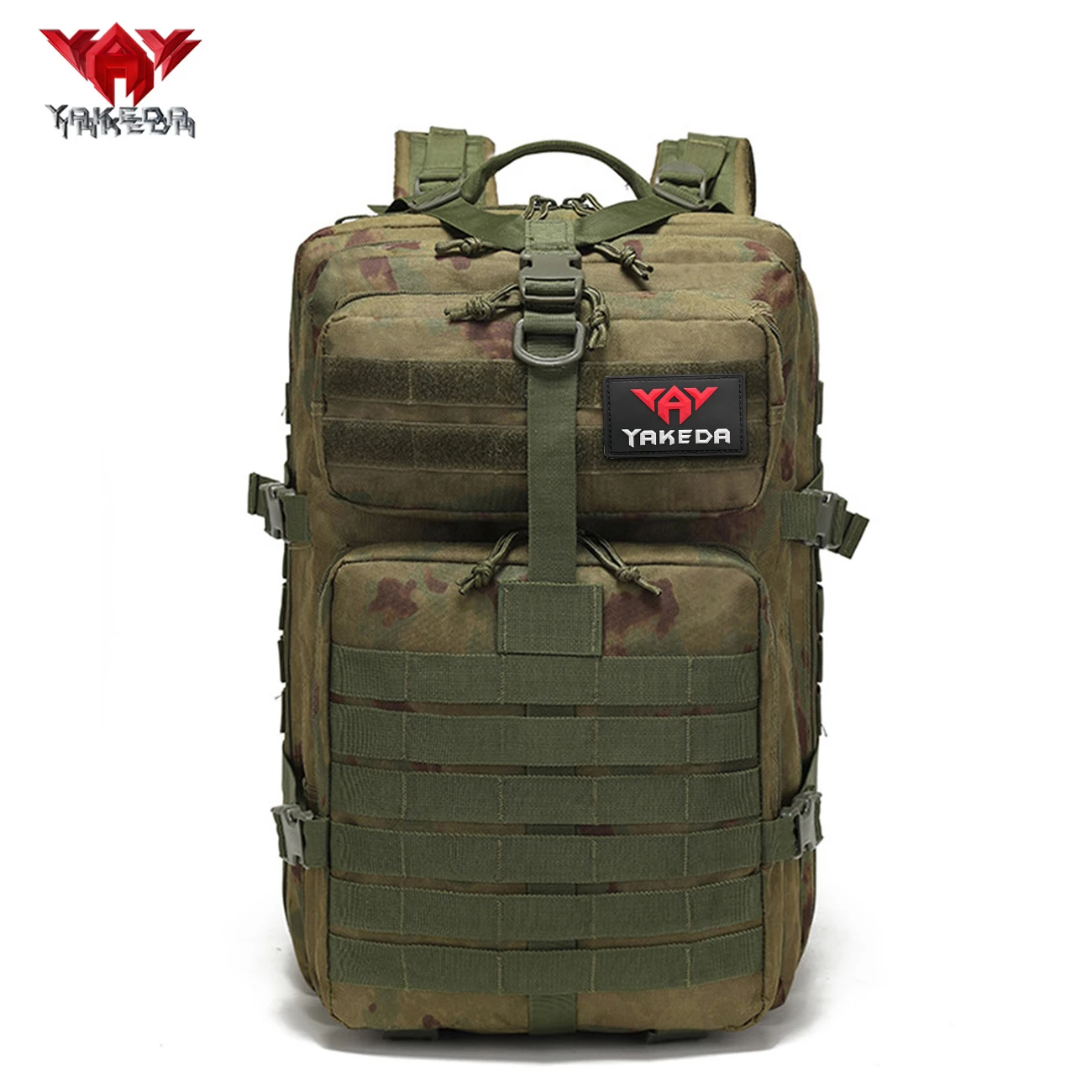 YAKEDA Lightweight Outdoor Mountaineering Backpack 45L Large Capacity Camouflage Bag Load Reducing Air Cushion Strap