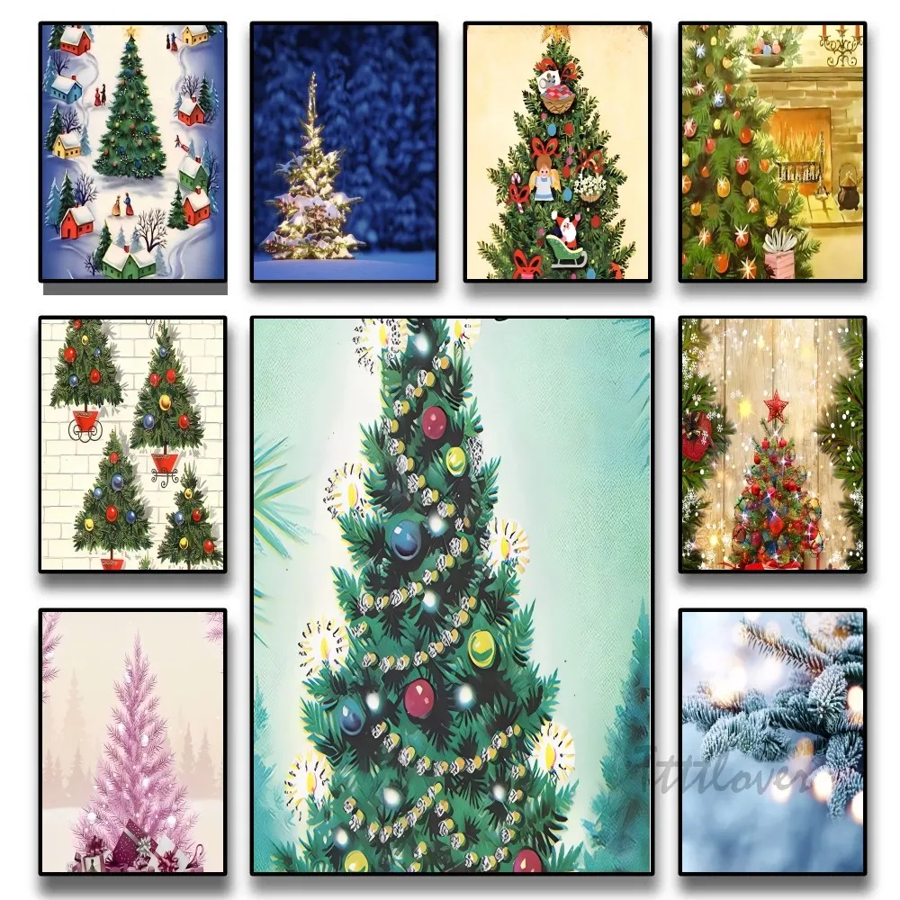 Christmas Tree Poster Paper Print Home Living Room Bedroom Bar Restaurant Cafe Art Painting Decoration