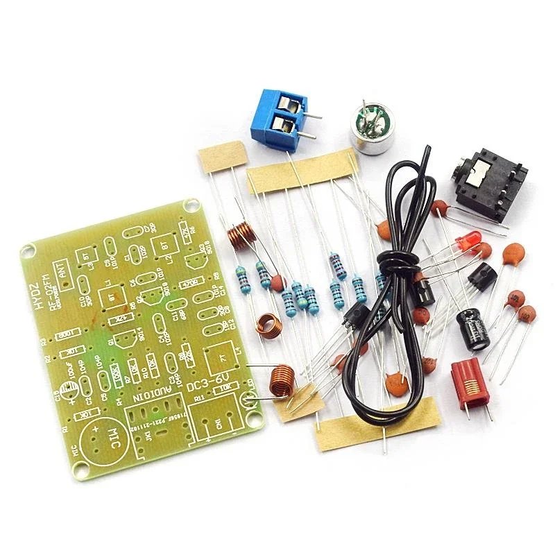 ALLZZY 76-108 MHz FM Radio Stereo Kit Fai Da Te Wireless FM Radio Trasmettitore E Modulo Ricevitore Modulazione Di Frequenza Pratica Di Saldatura (Color : Transmitter-Receiver - 4