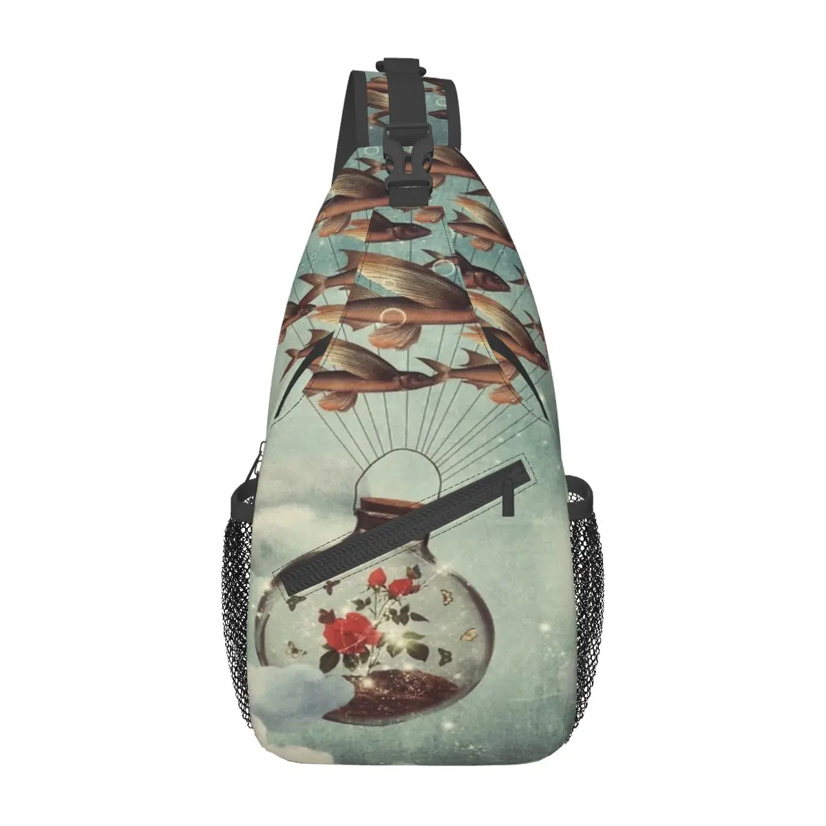 

The Rose That Wanted To See The World Chest Bag Fashionable Portable Out Cross chest bag Multi-Style