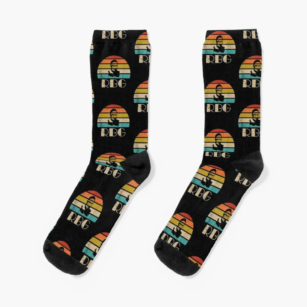 Vintage Notorious RBG Ruth Bader Socks Stockings man tennis custom sports colored Socks For Men Women's