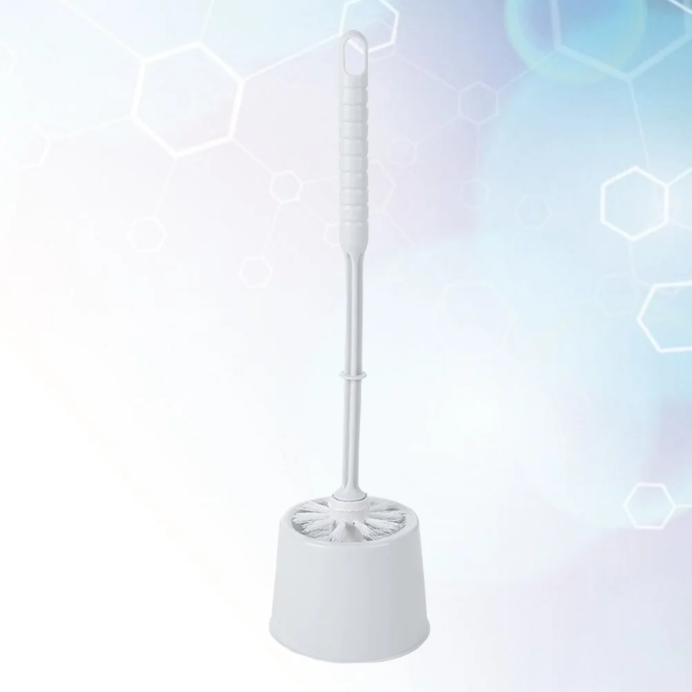 Long Handle Soft Bristles Toilet Brush Set With Lid For Holder Compact Plastic Bowl Cleaning Tools Scrub Brushes Household