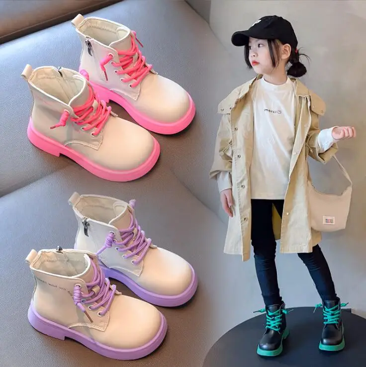 Children Girls Boots For Boys Girls Ankle Boots Fashion Autumn Winter Girls Boots Kid Ankle Booties Girls Toddler Snow Boots