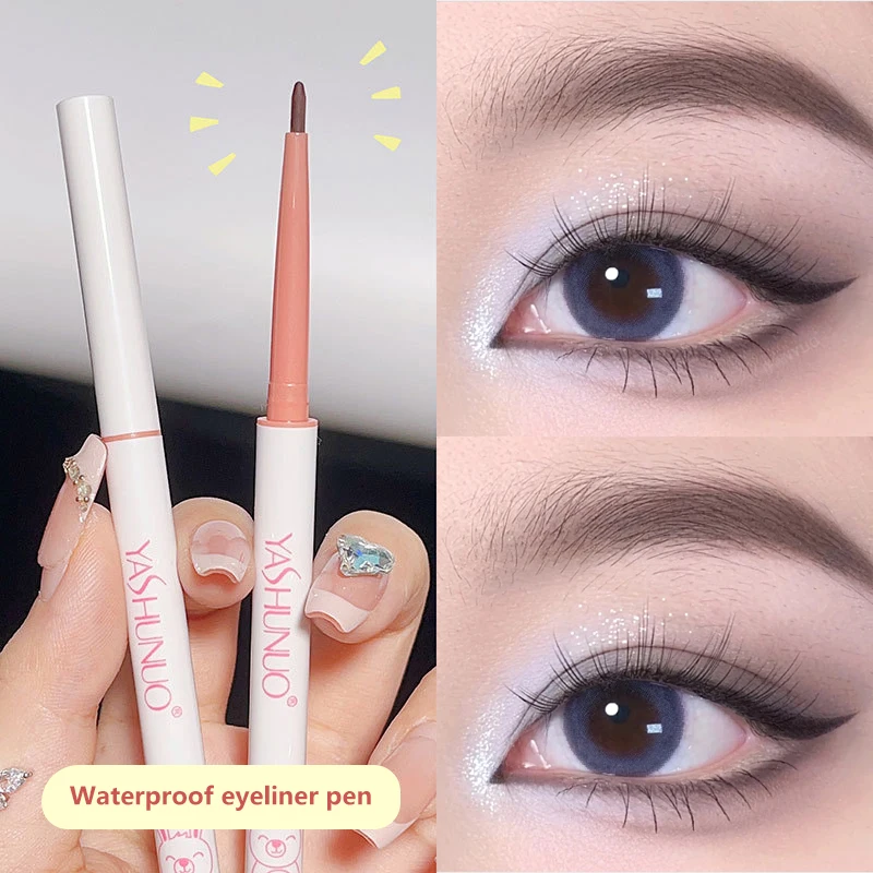 

Black Eyeliner Waterproof Eyeliner Pencil Long-Lasting Eye Liner Pen Quick-Dry No Blooming Eye Makeup Cosmetics Tool 6 Colors