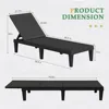Patio Chaise Lounge Chair Set of 2 Outdoor PE Waterproof Adjustable Easy Assembly Lounge Chairs 6