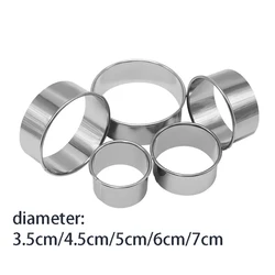 5-Piece Stainless Steel Biscuit and Pastry Cutting Set - Round Baking Tools (Round)