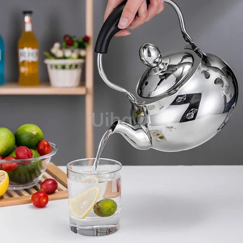 Tea making teapot family stainless steel teapot thickened with kungfu tea small brewing flower tea pot with filter screen