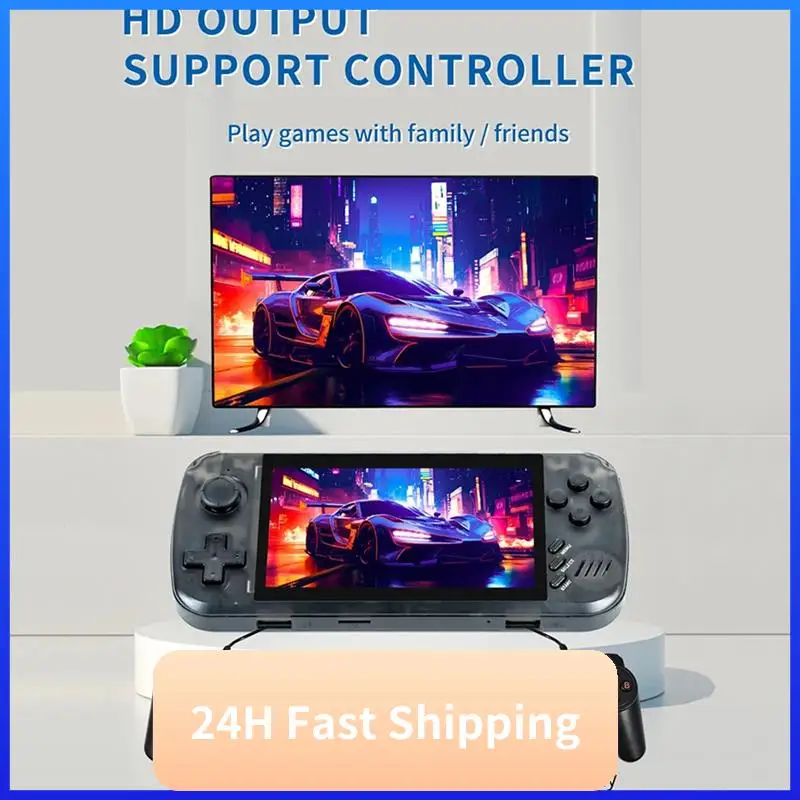 X39pro Retro Video Game Console 64GB 4.5 Inch Screen Support 2-Player Games Handheld Gamepad Children Gifts Easy To Use C