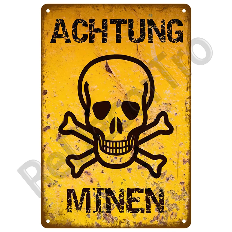 Vorsicht Warnung Metall Zeichen für Sicherheits zeichen Gefahr Vorsicht Zinn Zeichen Platte Home Wand dekoration Vintage Plakette Home Art Malerei Poster – Detail 25