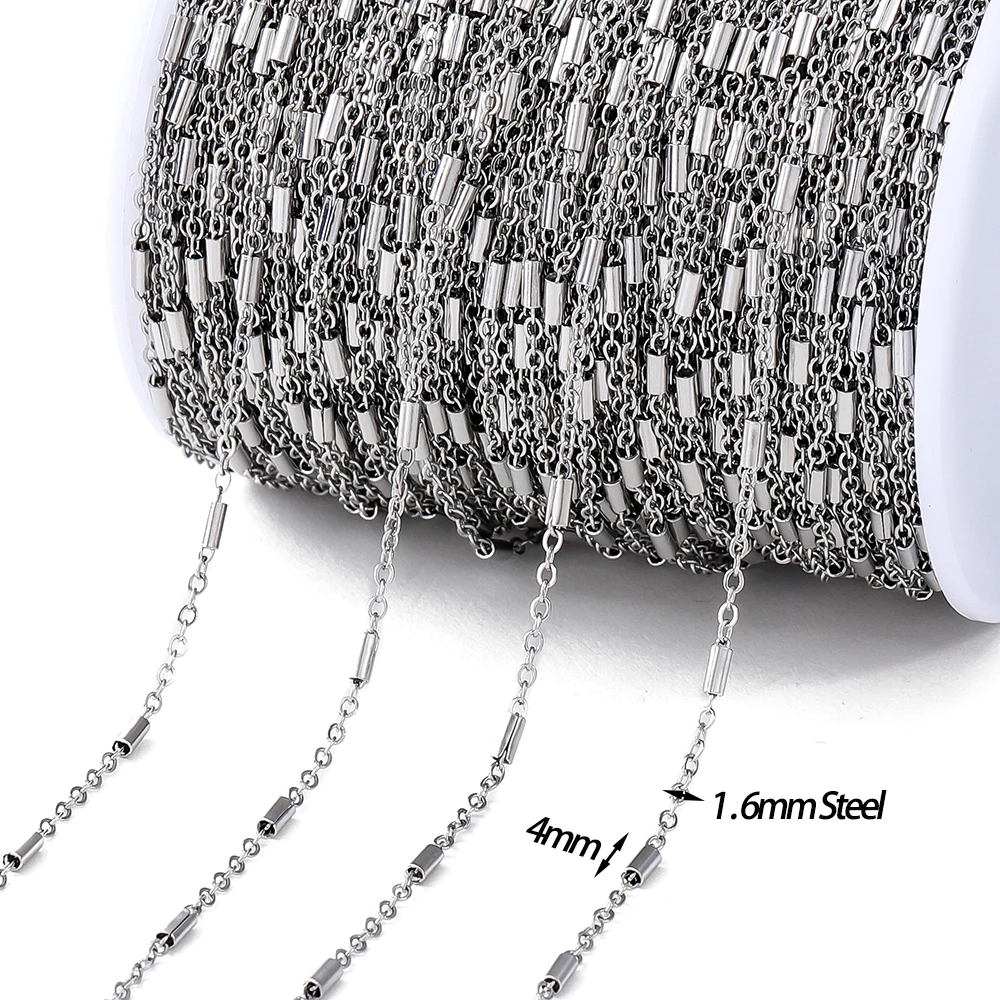 Radiant Gold-Toned Stainless Steel Beaded Chain for DIY Jewelry Creations
