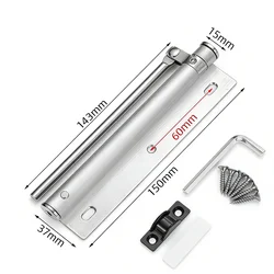 Enhanced Adjustable Heavy - Duty Automatic Door Closer with Soft Close and Fire - Proof Features (Small size14cm)