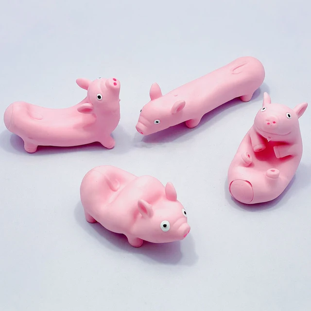Antistress Toy Funny Pink Pig Squeeze Toys Rubber Animal Models Venting Wacky Slow Rebound Toys Simulation Toy Pig 3