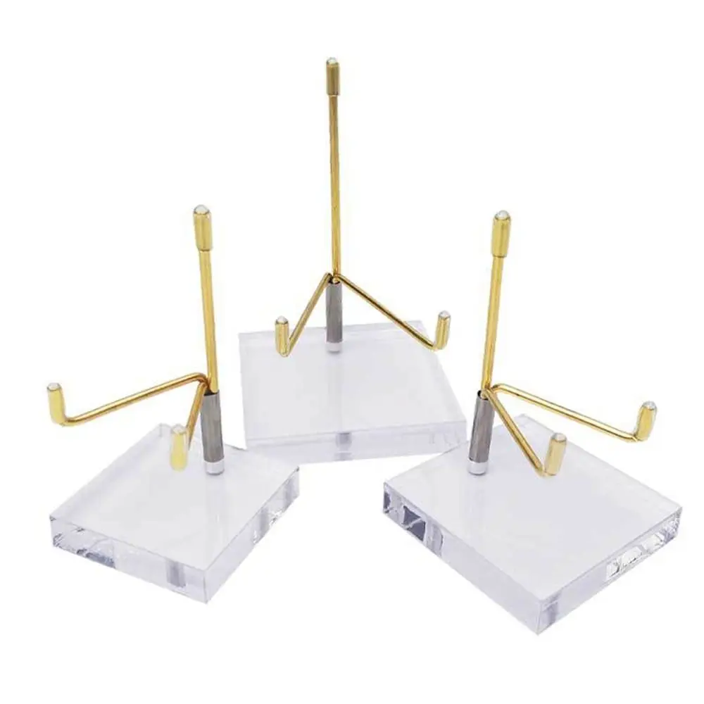 Metal Mineral Display Stand With Acrylic Base For Crystal Ball Base Stone Shelf Home Decoration Crafts