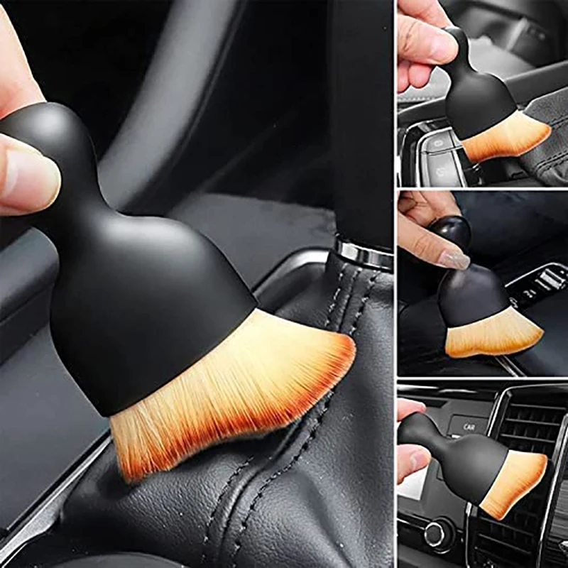 

1 Pc Car Interior Cleaning Brush with Cover Car Detailing Soft Bristles Cleaning Tools Dust Cleaner Brushes for Auto