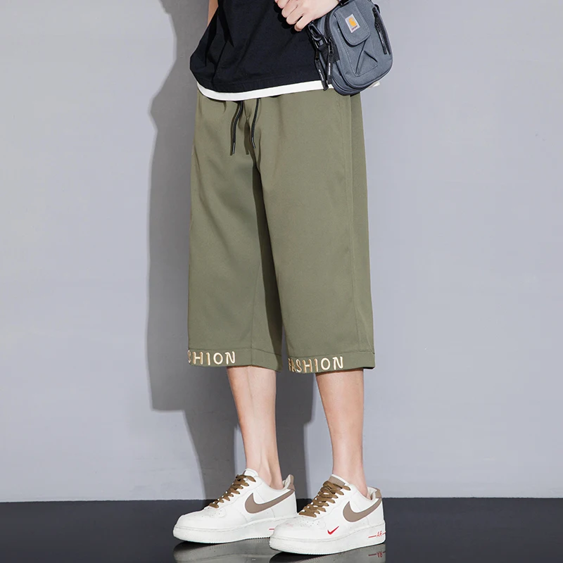 2024 Men's Summer Loose Shorts Men Fashion Jogging Sweat Pants Men Straight Leg Pants Versatile Harajuku Shorts Casual Pants