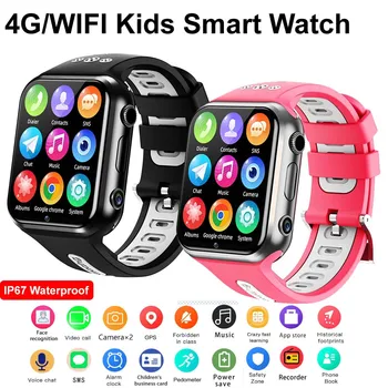 Kids 4G Smart Watch GPS WIFI Location Dual Camera Video Call IP67 Waterproof Bluetooth watch for Student Children Birthday Gifts 1